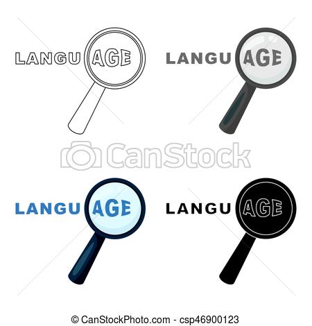 Learning foreign language icon in black style Vector Image
