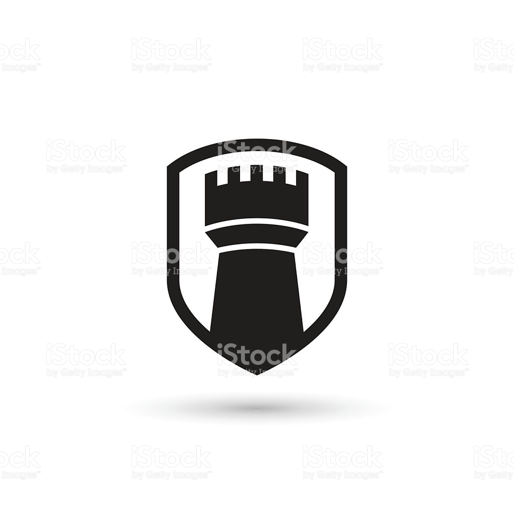Ancient fort icon green Royalty Free Vector Image