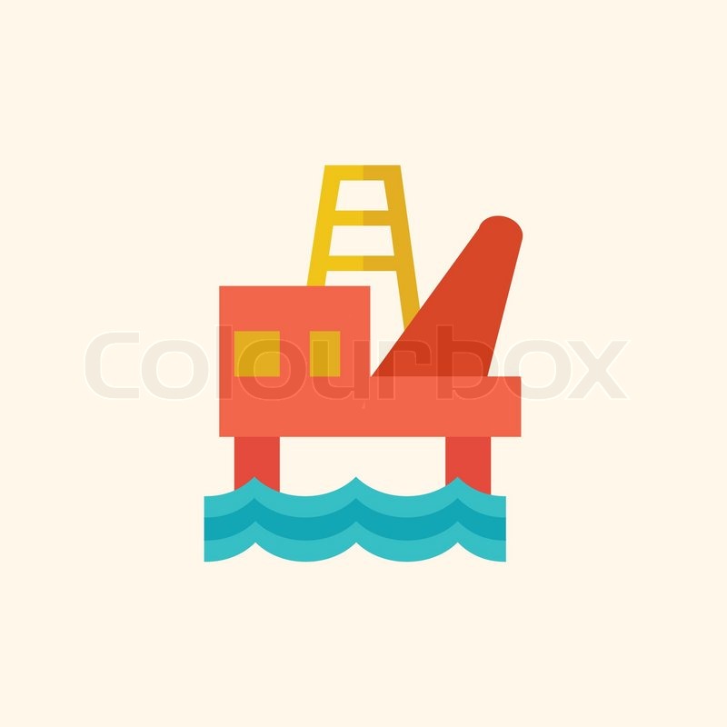 Fossil fuel process - icon stock illustration. Illustration of 