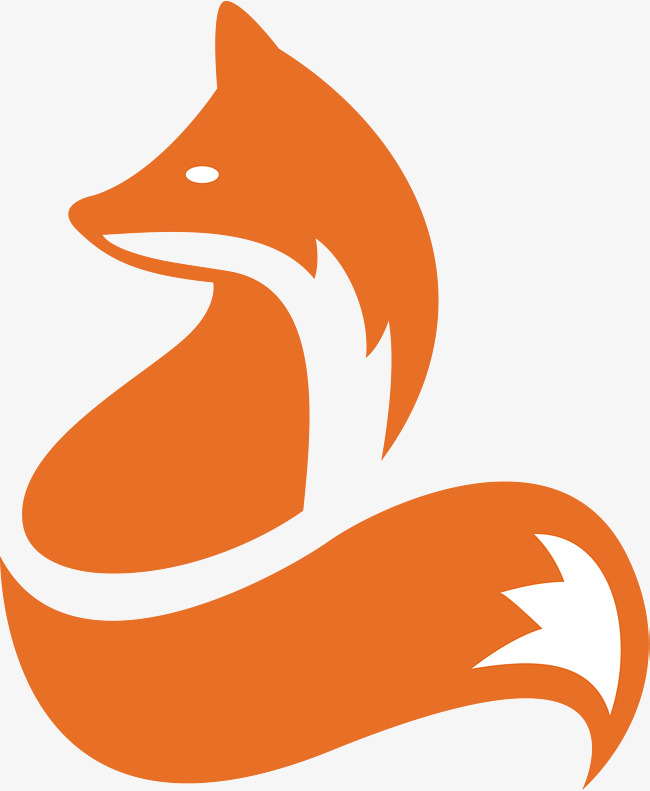 Free art print of Running Fox Icon 03. Stylized icon of a fox in 