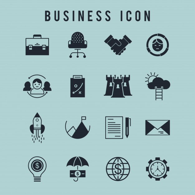 free flat business icon set webhostingmedia | flat icons 