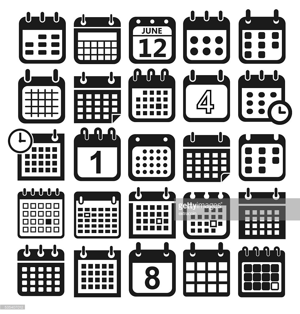 Free art print of Calendar icon. Red calendar icon with days of 