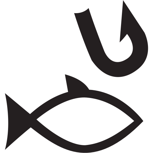 Illustration Of Black Fish Icon Isolated On A White Background 