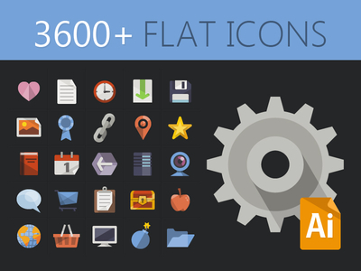 22 Free and Flat #Icon Packs for Web Designers | #icons | Free 