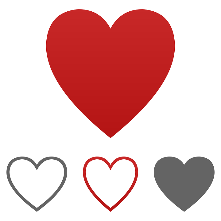 Heart Icon Deselected-vector Clip Art-free Vector Free Download