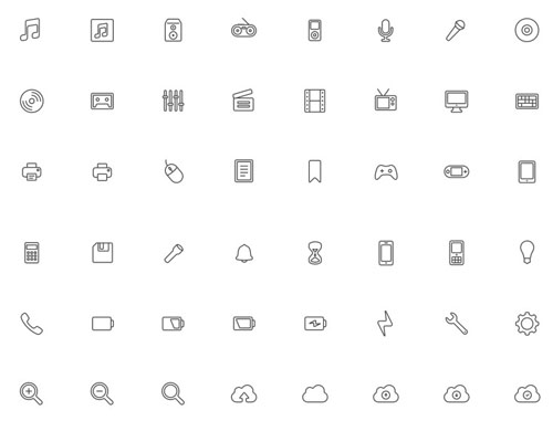 Set of app icons. stock vector. Illustration of internet - 32613358
