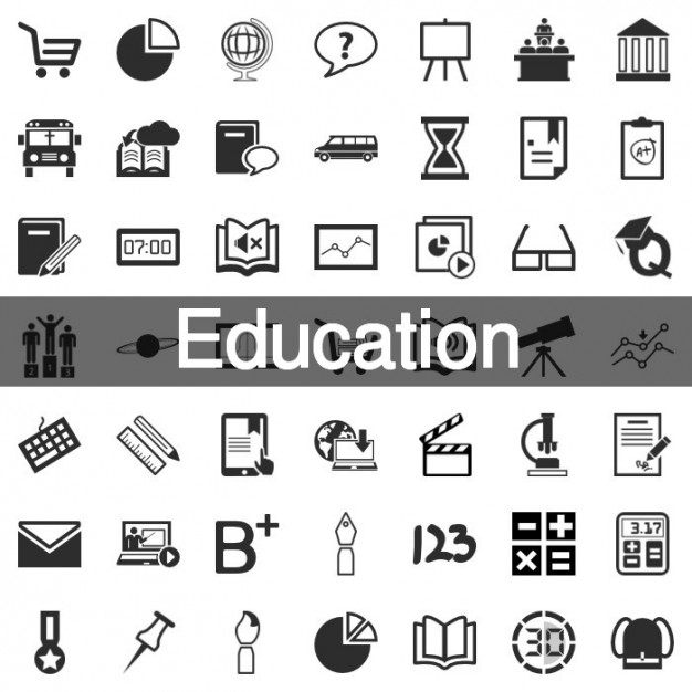 Outlined School Icons Free Vector Download 421349 | CannyPic