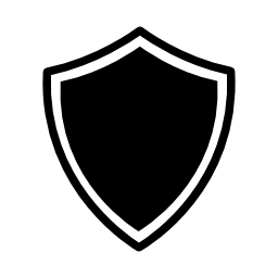 Shield variant with white and black borders Icons | Free Download