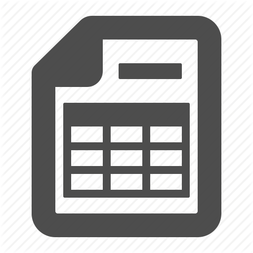 Spreadsheet icon computer flat Royalty Free Vector Image