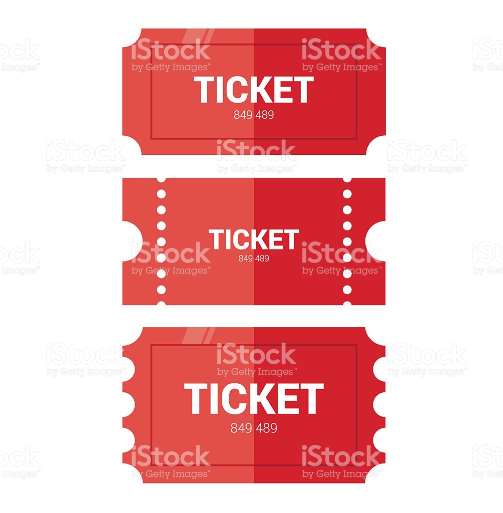 Ticket icon on white background Royalty Free Vector Image