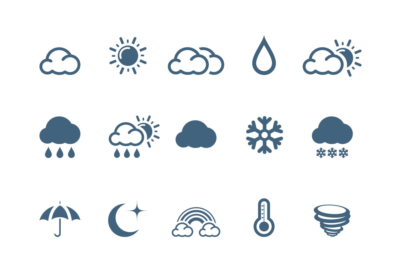12  Free Weather Icon Sets for your Apps  Websites - Super Dev 