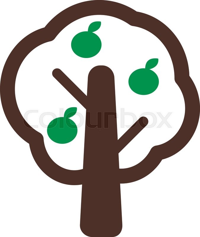 Small fruit tree growing on earth - Free nature icons