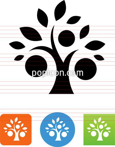 Apple Tree Icon Flat Graphic Design stock vector art 486203394 