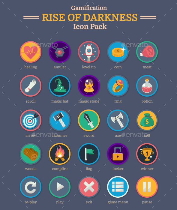 Flat concept - gamification Royalty Free Vector Image