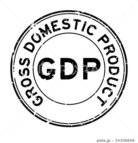 Gdp growth rubber stamp. grunge design with dust scratches 