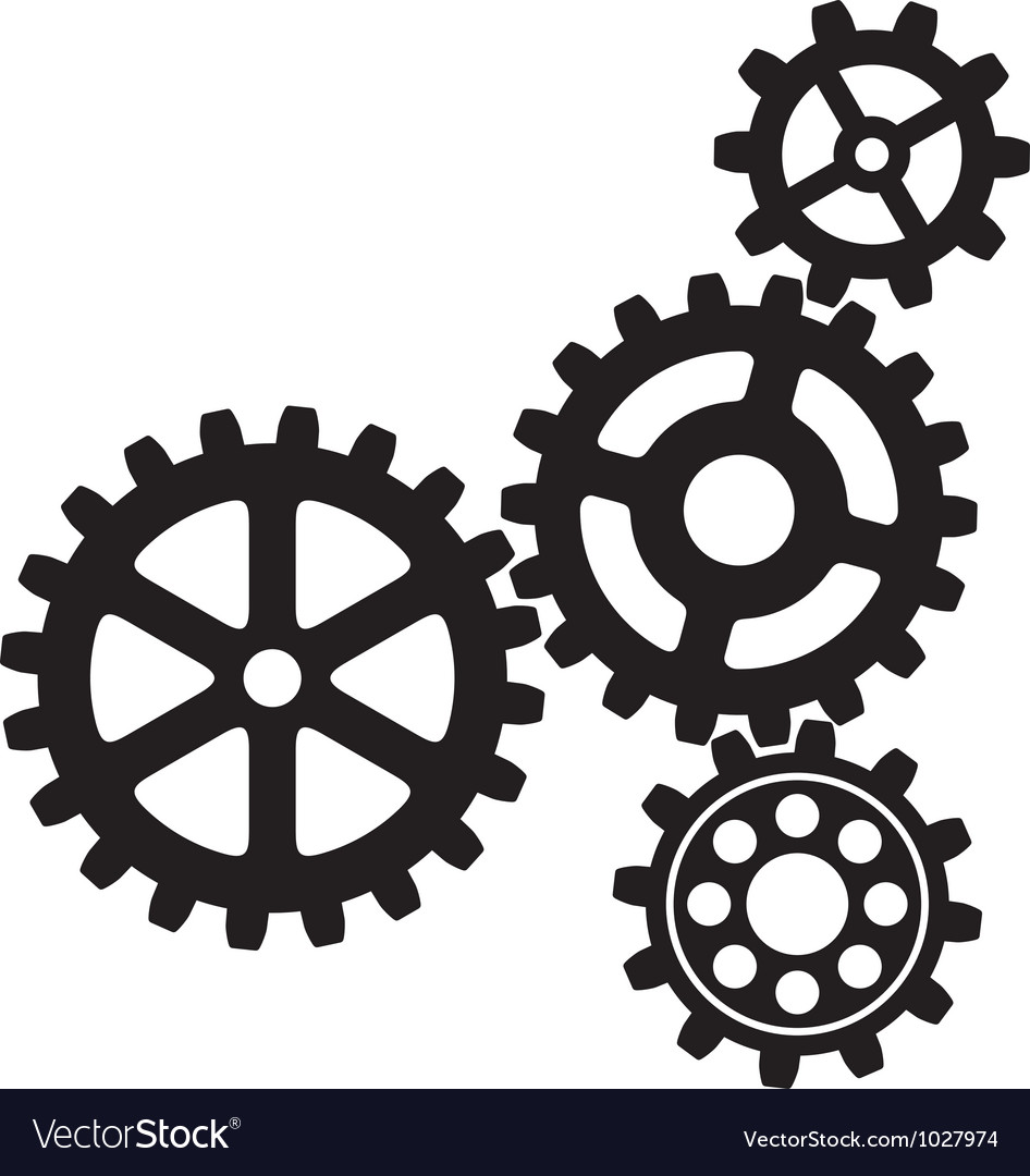 Three gears icon image Royalty Free Vector Image
