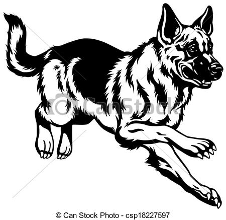 German shepherd icon Royalty Free Vector Clip Art Image #163028 