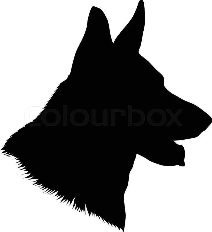 Profile of large german shepherd dog stock illustrations - Search 