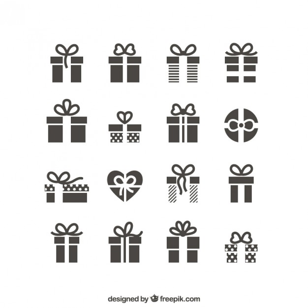 Present box black silhouette Icons | Free Download