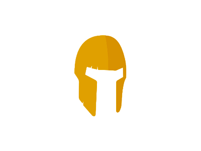 Medieval Gladiator Helmet Headgear Flat Icon Stock Vector 