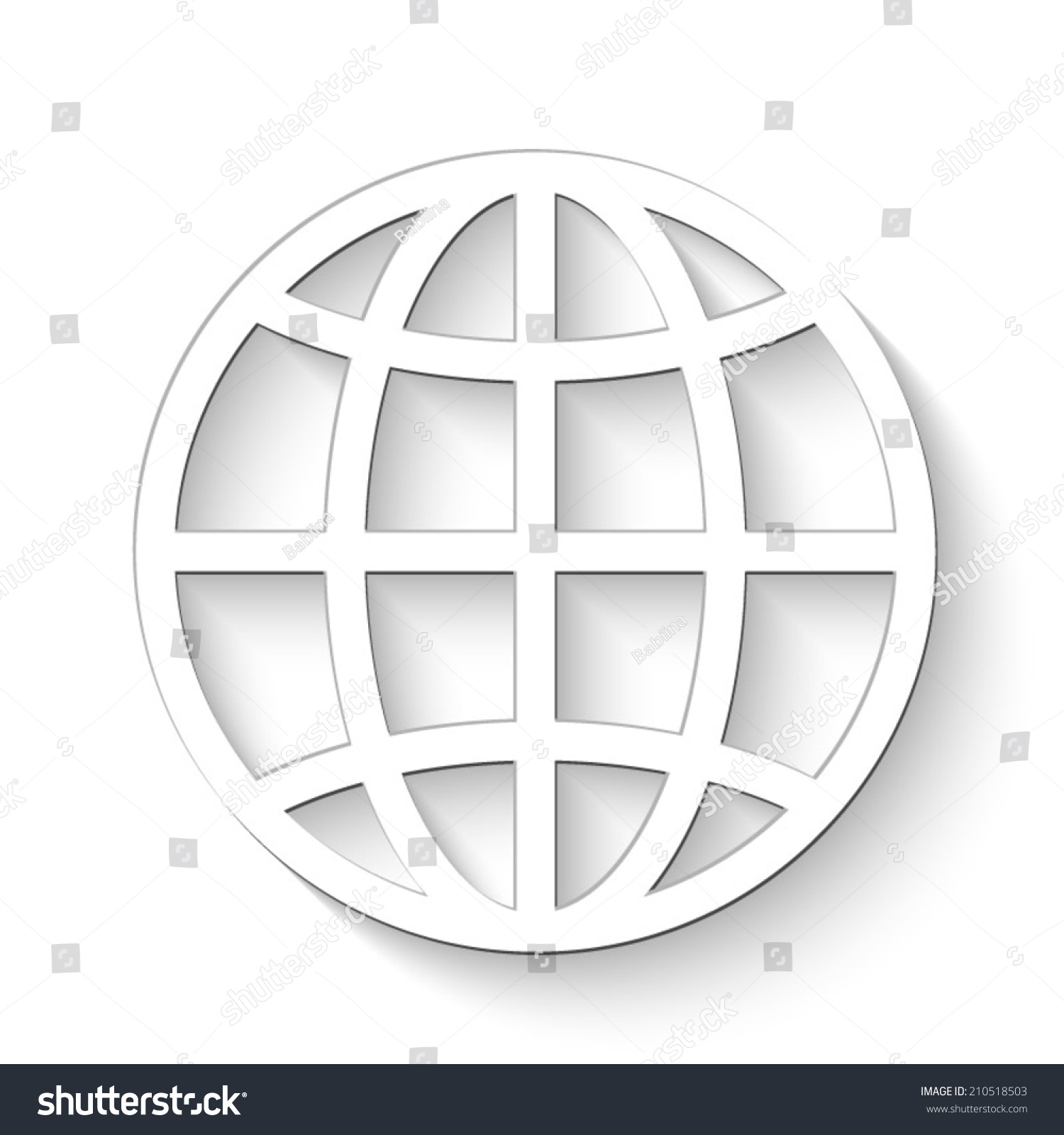 Black  White Globe Icon - 7855 - Dryicons