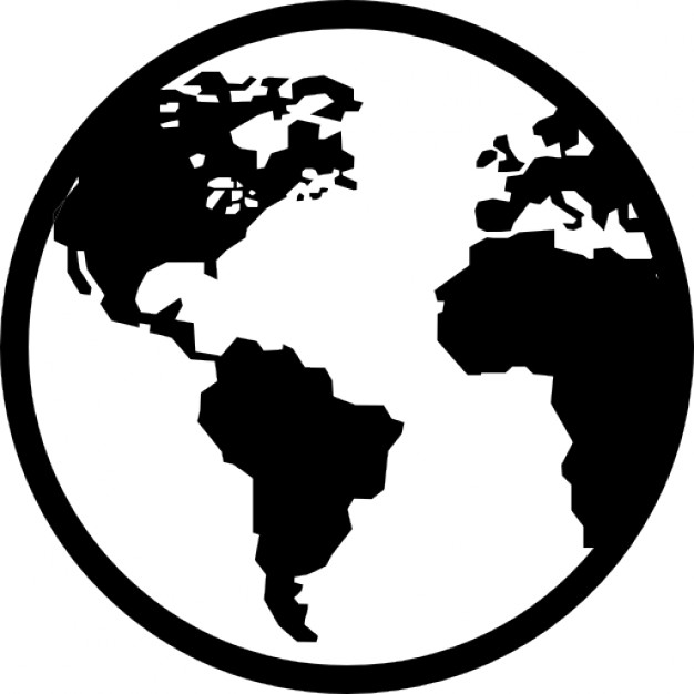 Globe Icon - Snow Black Icons 