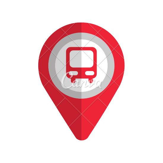 Illustration Of A Long Shadow Brazil Map With A Bus Icon Royalty 