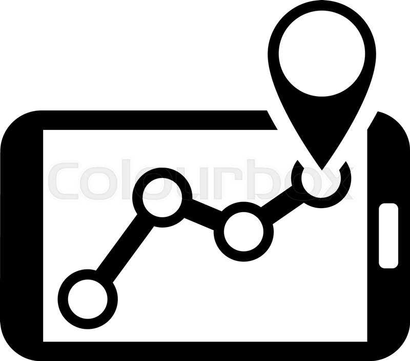 GPS navigation icon cartoon style Royalty Free Vector Image
