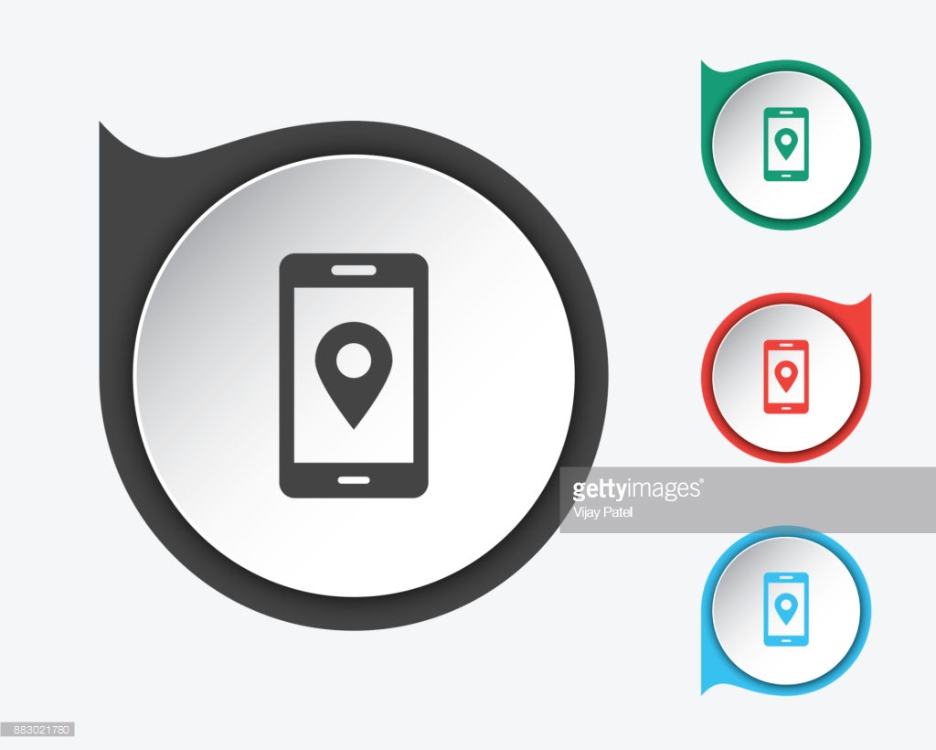 flat design map with gps pin icon vector illustration clipart 