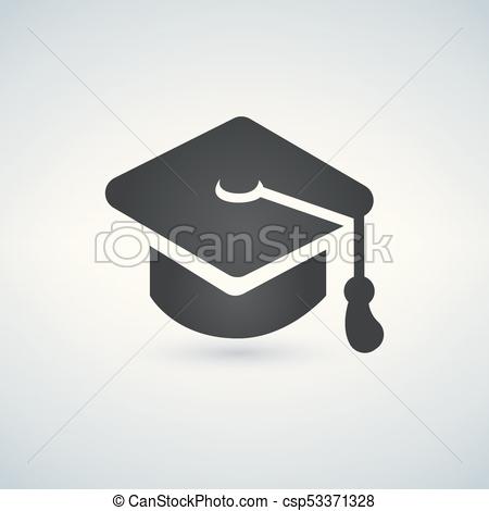Graduation cap icon set stock vector. Illustration of flat - 39235991