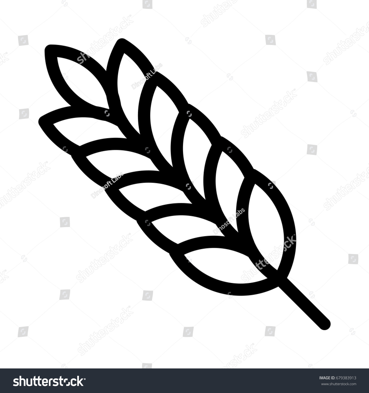 Wheat yellow gluten free grain icon Stock image and royalty-free 