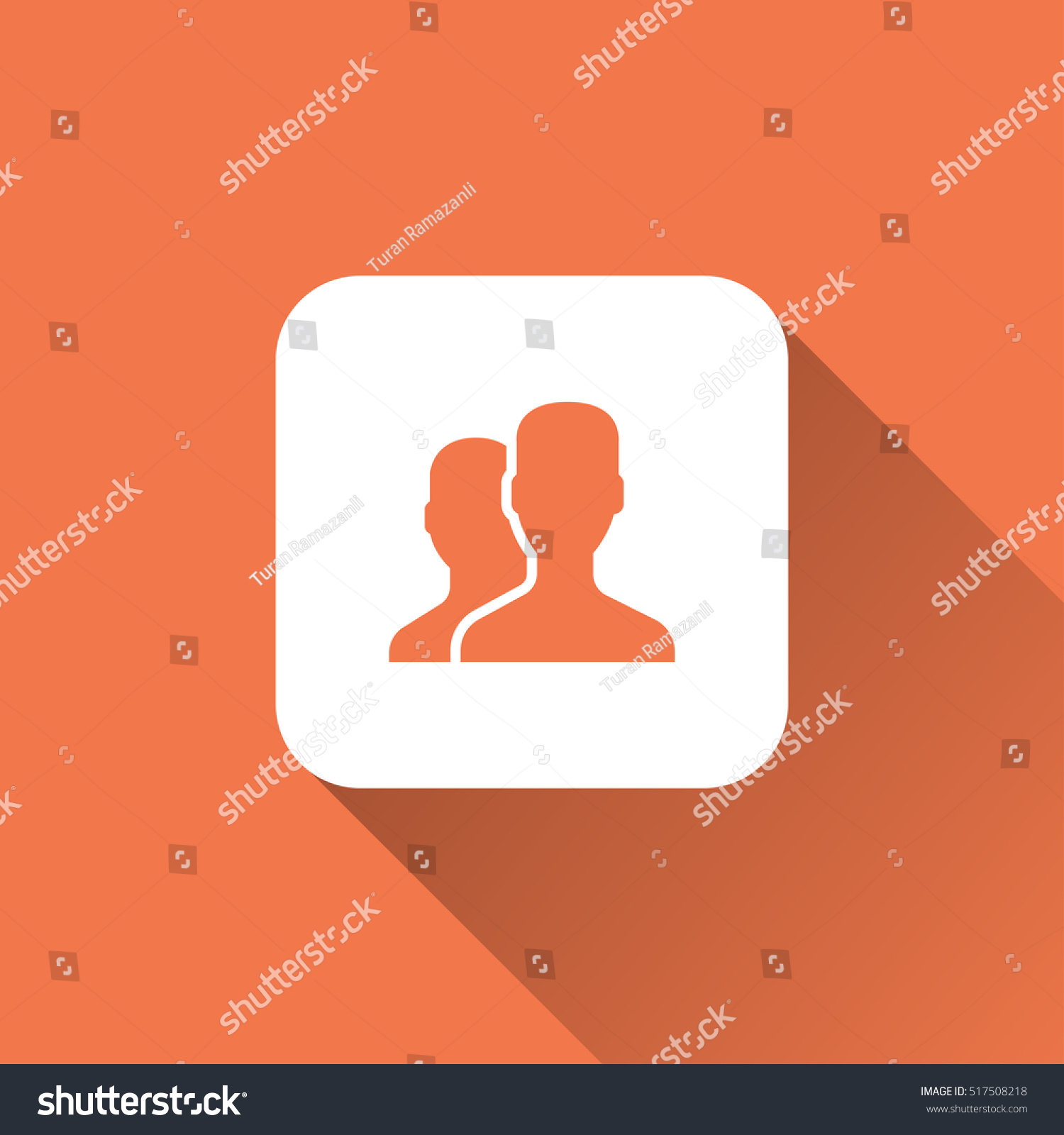 People Flat Icon. Group Round Colorful Button, Team Circular 