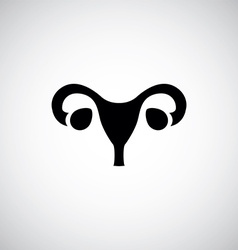 Vector uterus outline healthcare gynecology icon design | Stock 