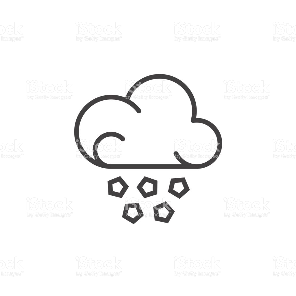 Clouds and hail icon white isolated on blue background vectors 