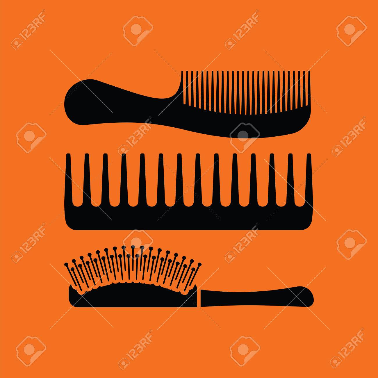 Hairbrush Icon In Outline Style Isolated On White Background. Make 