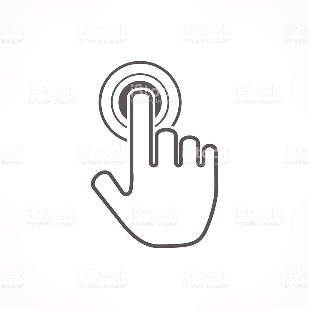 Click Hand Icon. Cursor Finger Sign Flat Vector. Stock Vector 