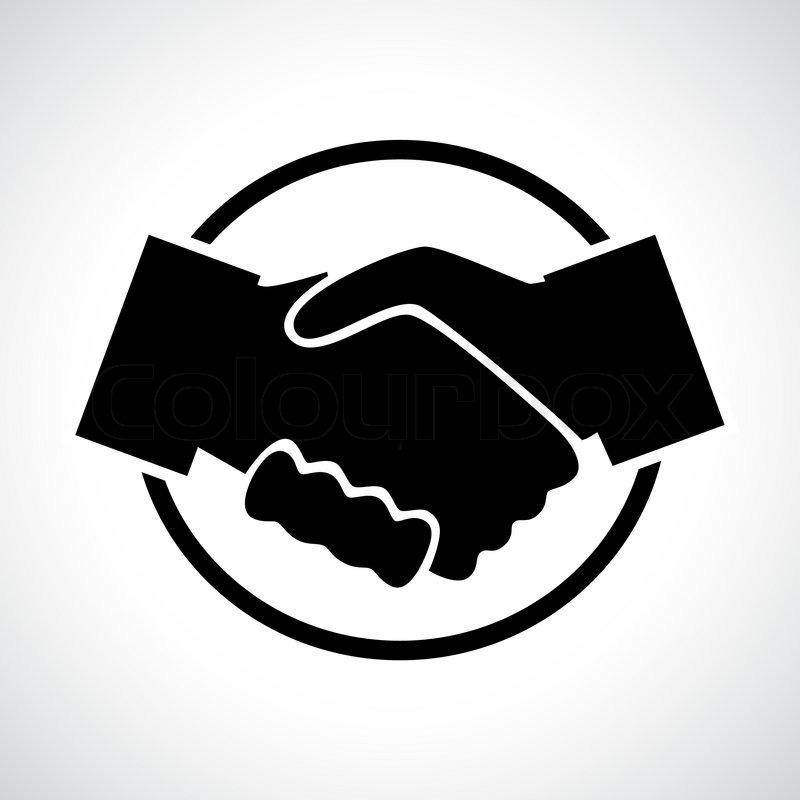 Example for the handshake icon element of the logo | CAT 1 - home 