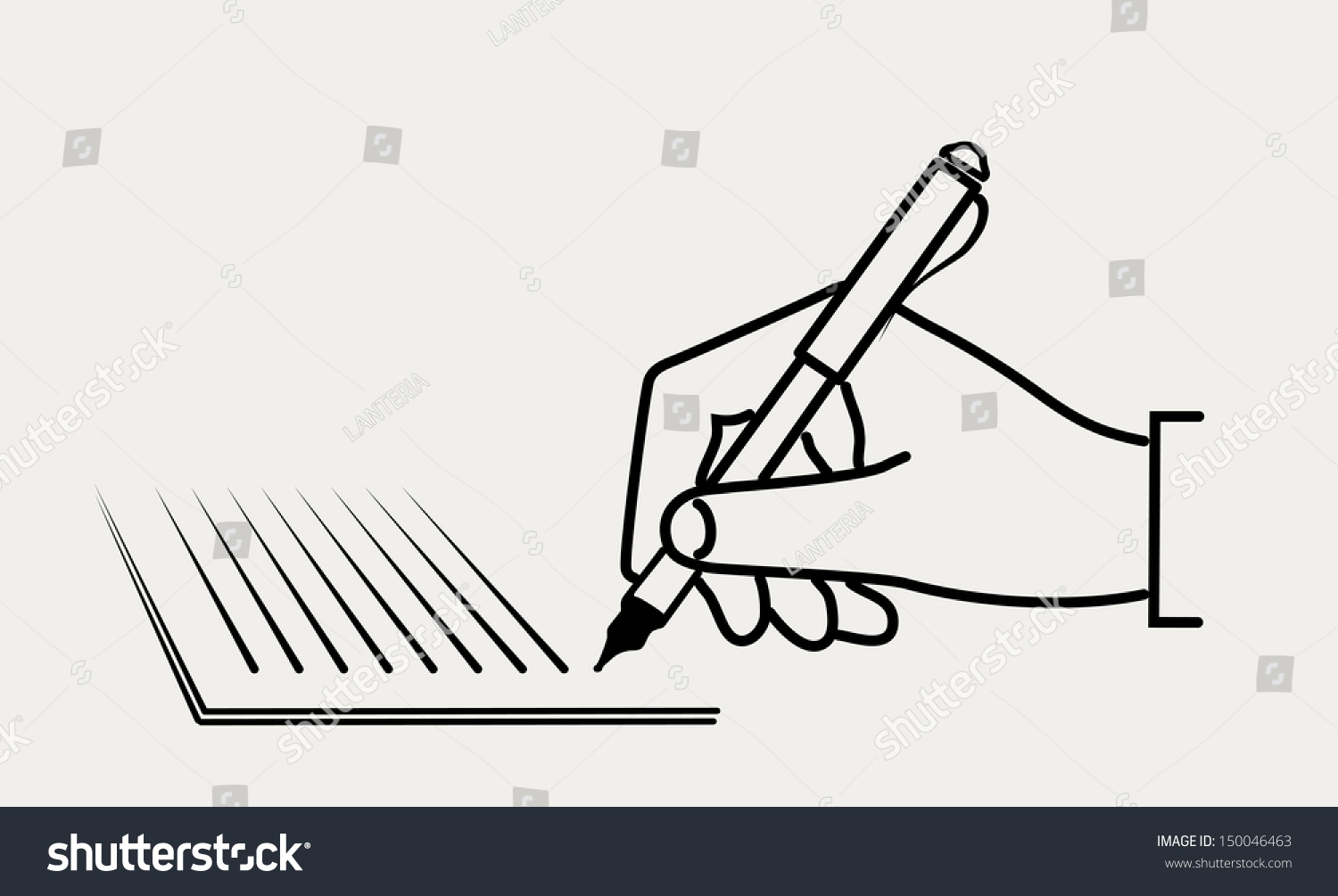 Hand Writing Clip Art at  - vector clip art online 