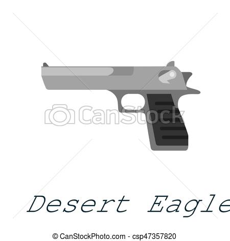 Weapon vector handgun icon. pistol submachine military vector 