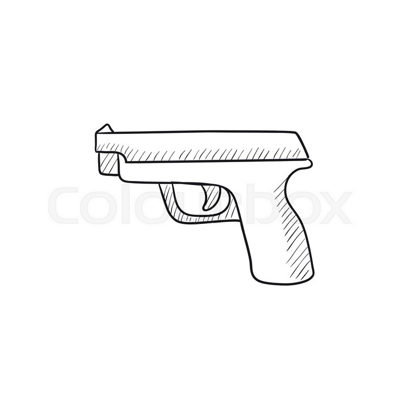 Isolated handgun icon pistol element can Vector Image
