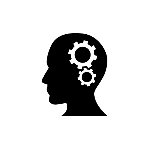 Person silhouette face profile man guy head icon vector vector 