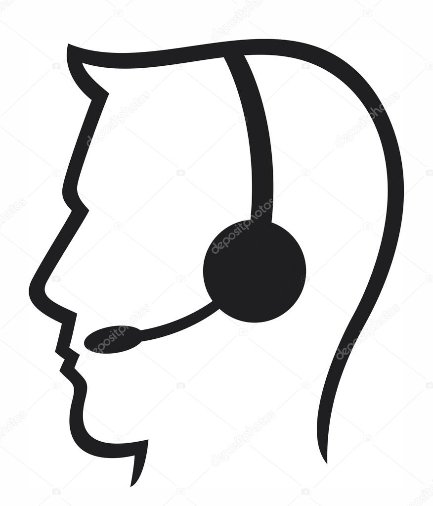 Call Center Operator With Phone Headset Icon Royalty Free Cliparts 