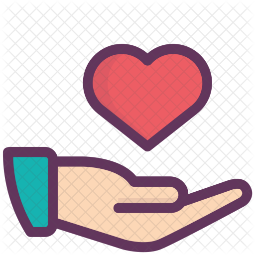 Hands holding heart - Free shapes icons