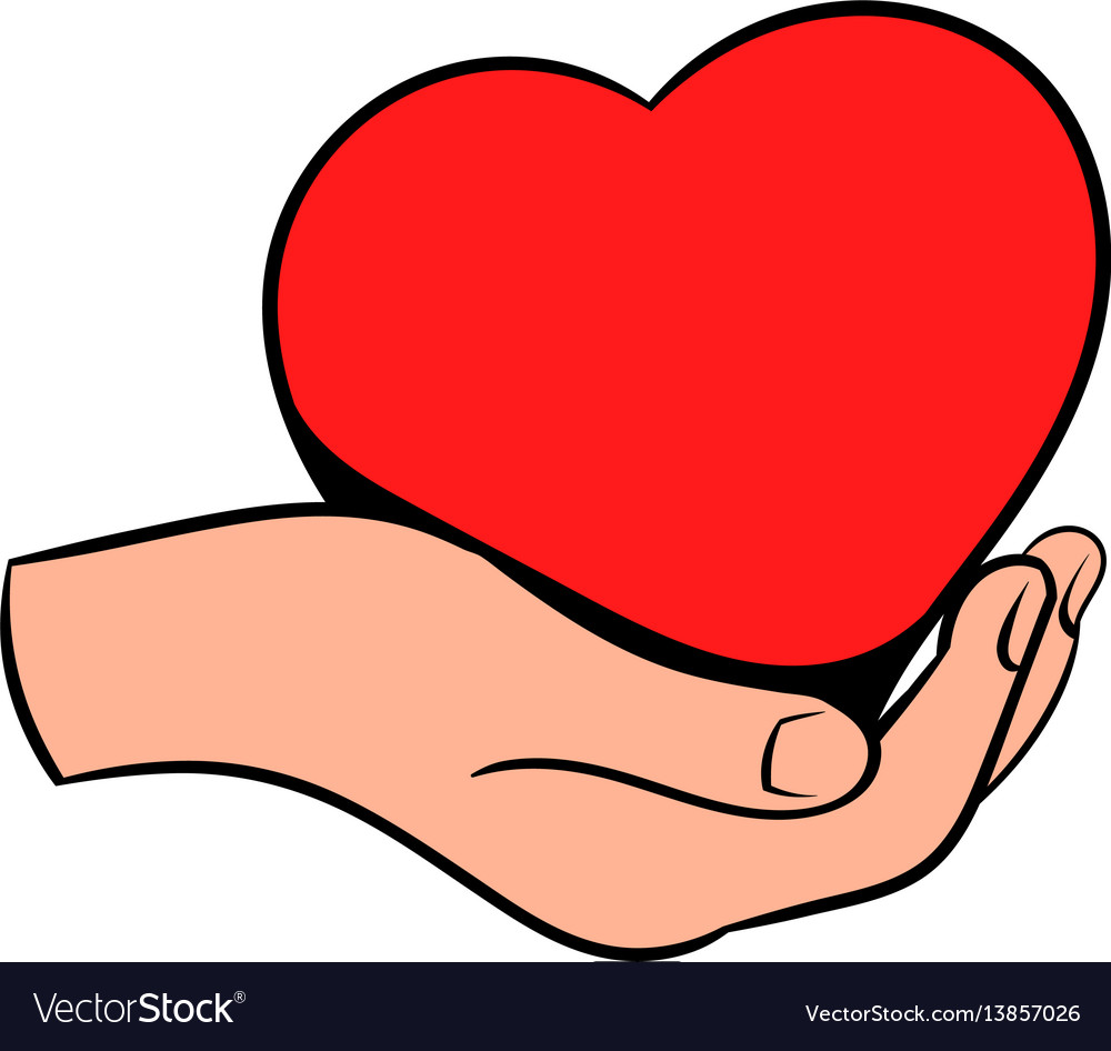 Heart, Hand, Give, Hold Up, shapes icon