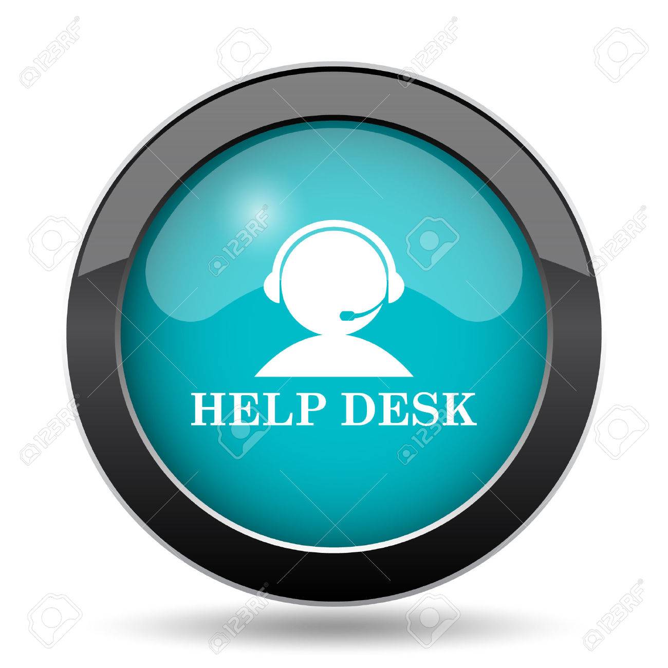 Helpdesk icon. internet button on white background. stock 
