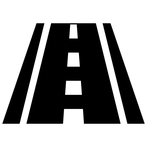 Driveway, highway, road, roadway, transport, travel, way icon 