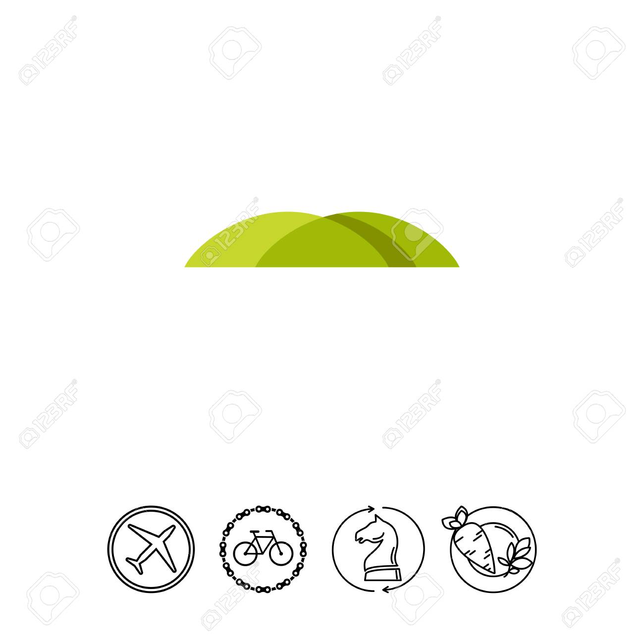Two Green Hills Icon Stock Vector Art  More Images of Application 