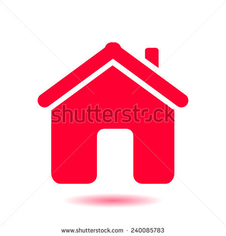 Red Home Icon Stock image and royalty-free vector files on 