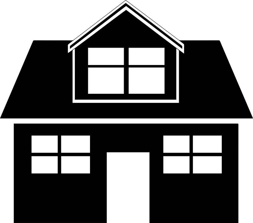 Home Icon. Vector Illustration Style Is Flat Iconic Symbol, Black 