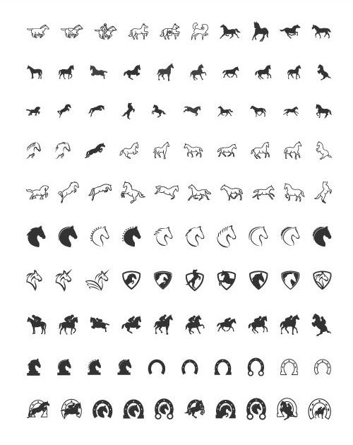 Jumping black horse side Icons | Free Download